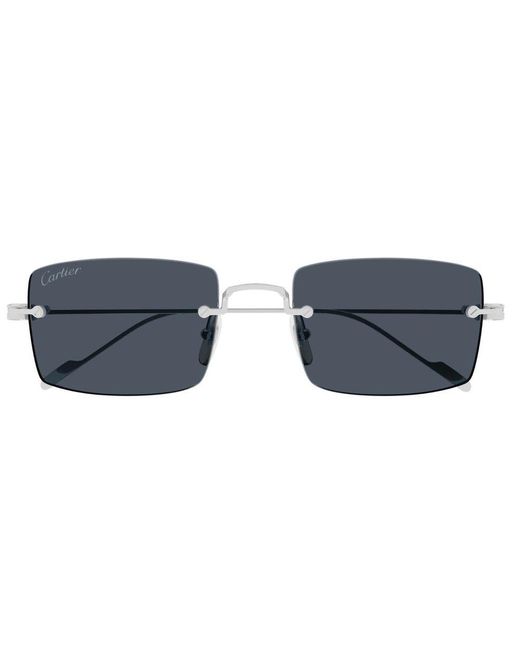 Cartier Blue Square Frame Sunglasses for men