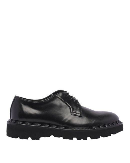Pawelk's Black Low Silence Lace-up Shoes for men