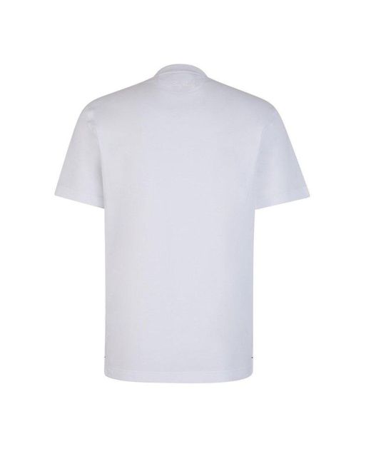 Loro Piana White Plain Cotton T-Shirt for men
