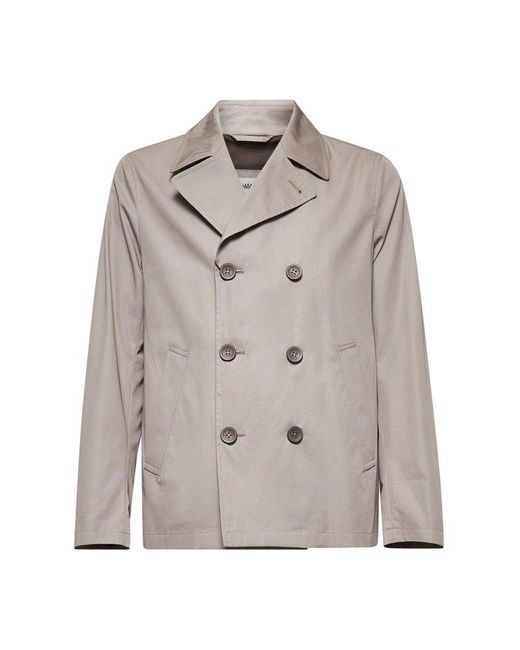 Herno Gray Dove Grey Dean Peacoat for men