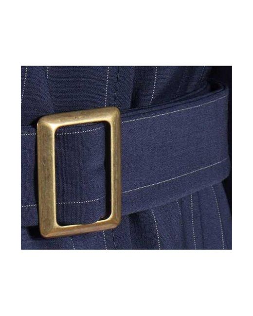 Ballantyne Blue Striped Belted Blazer