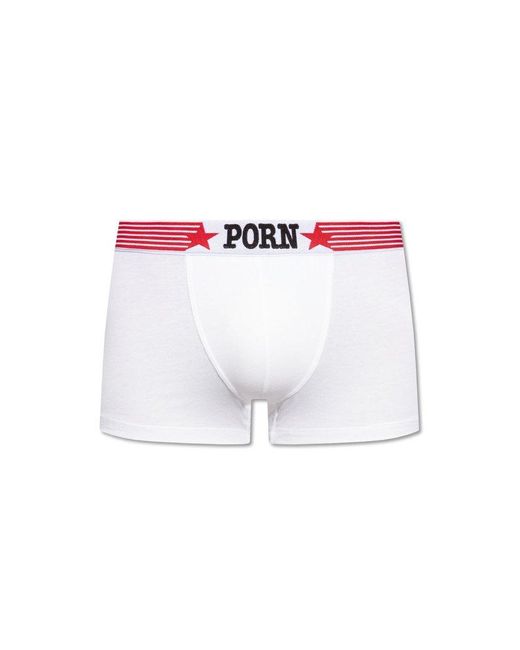 DSquared² White Boxers With Logo, for men
