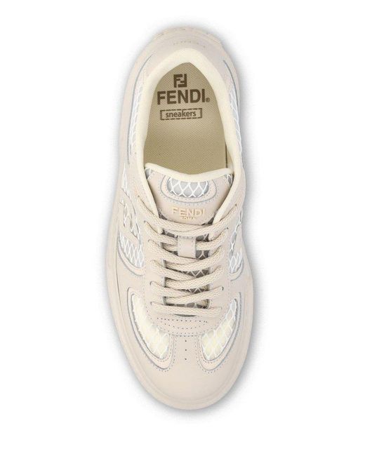 スニーカー FENDI FENDII MATCH LOW TOP PLATFORM SNEAKERS Fendi Match Leather White | Fendi