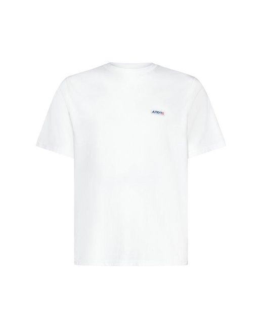 Autry White Logo Patch Crewneck T-shirt for men