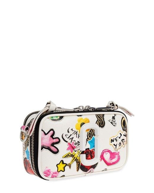 ショルダーバッグ・ポシェット MARC JACOBS The Sticker Snapshot Marc Jacobs The Sticker Snapshot Crossbody Bag | White