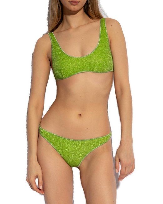 Oseree Green Lumiere Shimmer Bikini Set