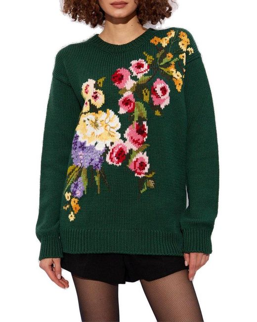 Dolce & Gabbana Green Wool Sweater,
