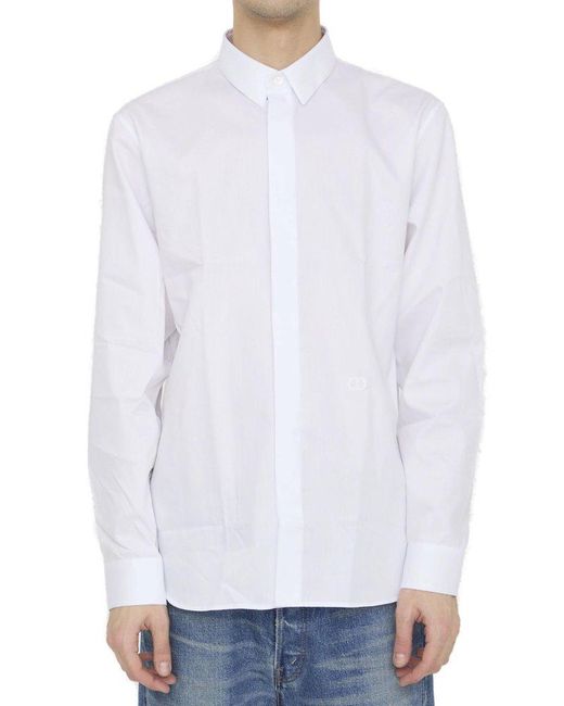 Dior White Cd Icon Long-sleeved Shirt for men
