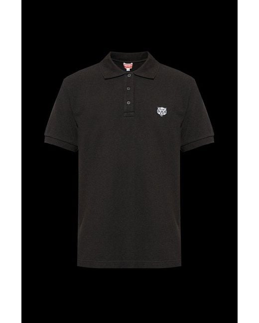 KENZO Black Logo Patch T-Shirt for men