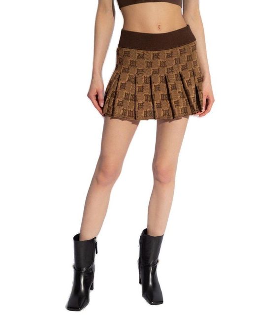 M I S B H V Brown Monogrammed Skirt