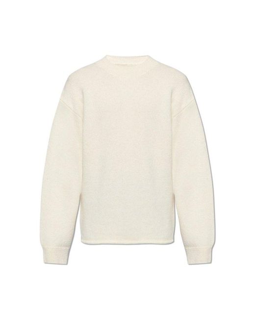 Jacquemus White Sweater With Logo, for men