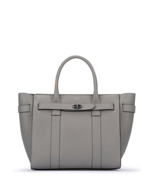 Mulberry Gray Small Bayswater Top Handle Bag