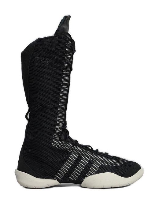 Y-3 Black Regu Lace-up Boots