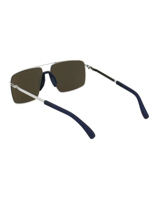Mykita Gray Mylon Sun Lotus Aviator Sunglasses