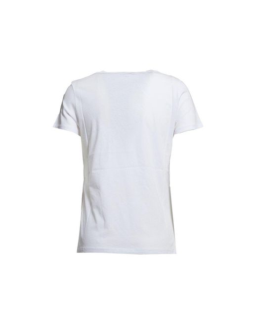 Vince Blue Classic V-neck Short-sleeved T-shirt