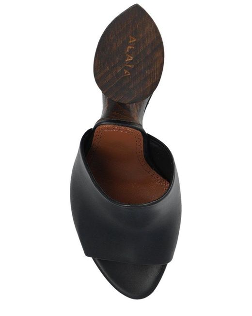 Alaïa Black Sculpture Platform Mules