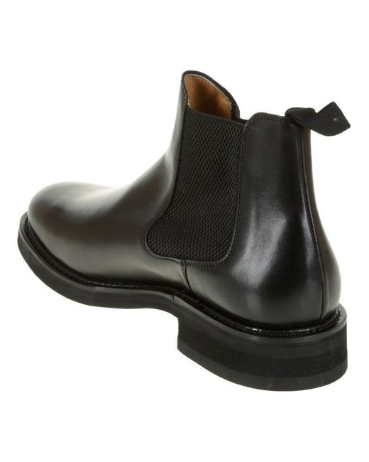 BERWICK  1707 Black Chelsea Boots for men