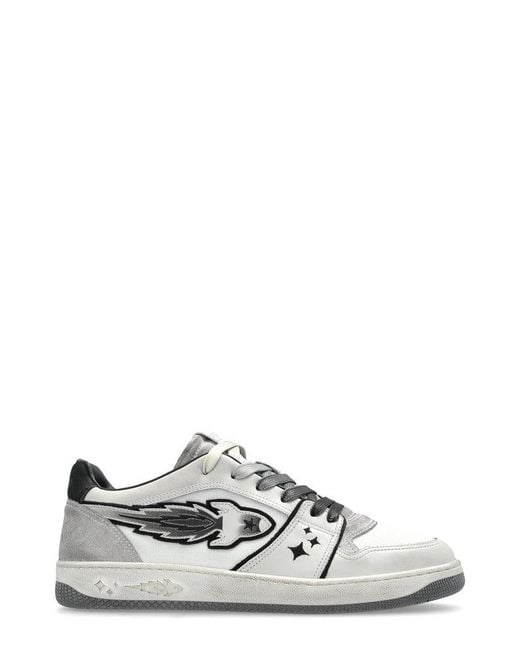 ENTERPRISE JAPAN White Starburst Casual Sneakers for men
