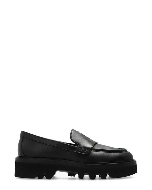 Furla Chunky-sole Slip-on Loafers in Black | Lyst UK