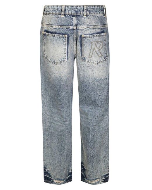 Represent Blue R3 Distressed Baggy Jeans for men
