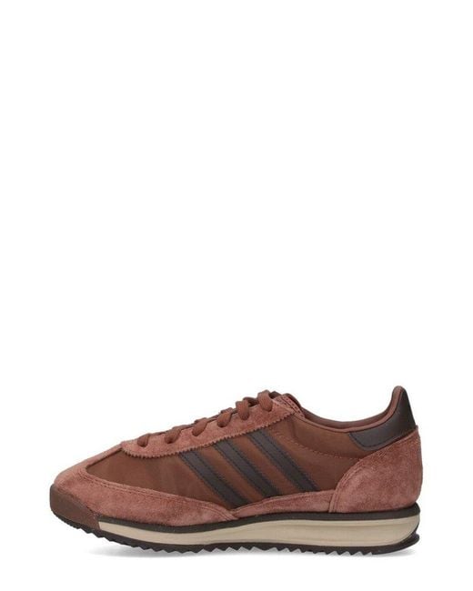 Adidas Originals Brown Sl 72 Rs 3-Stripe Sneakers for men