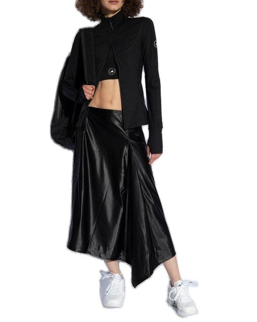 Adidas Originals Black Asymmetrical Skirt With Logo,