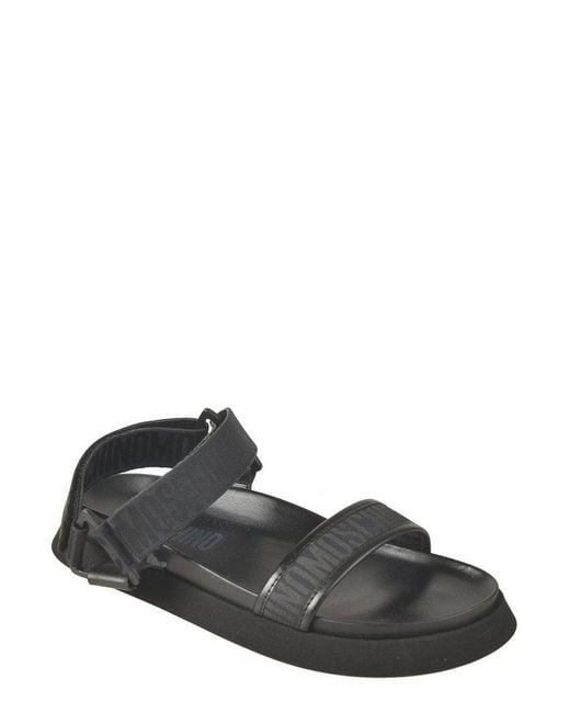 Moschino Black Open Toe Touch-strap Sandals for men
