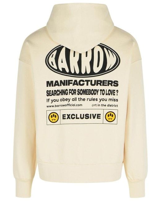 Barrow Natural Logo-Printed Long-Sleeved Hoodie for men