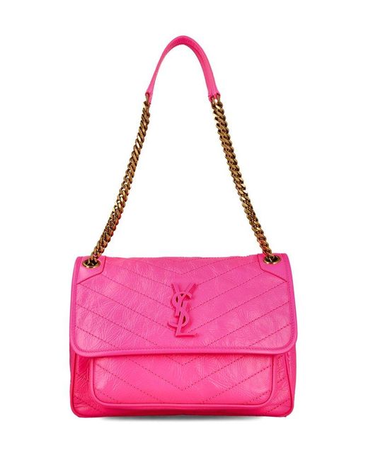 Saint Laurent Pink Niki Medium Chain Bag