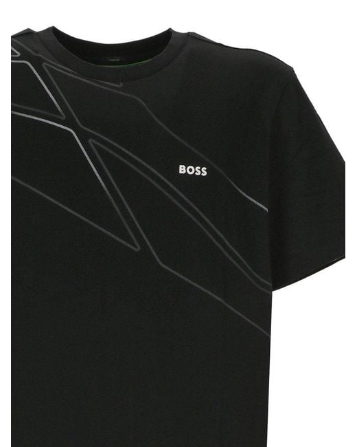 Boss Black Seasonal Artwork Crewneck T-shirt for men