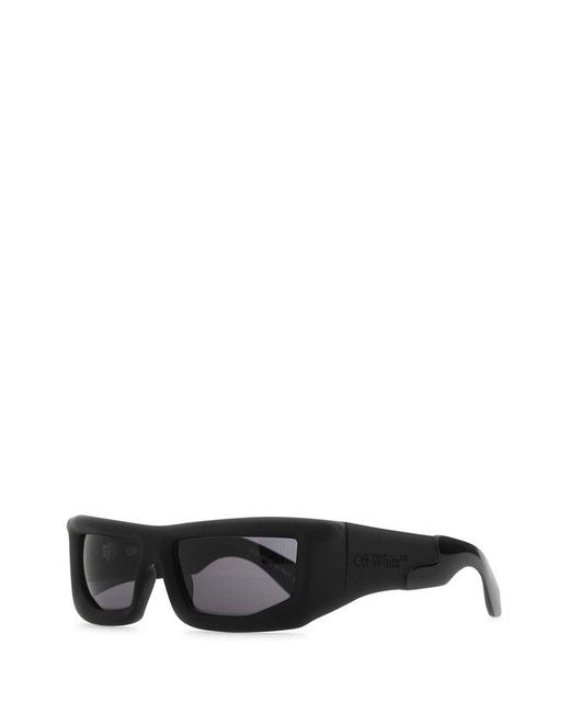 Off-White c/o Virgil Abloh Black Rectangular Frame Sunglasses for men