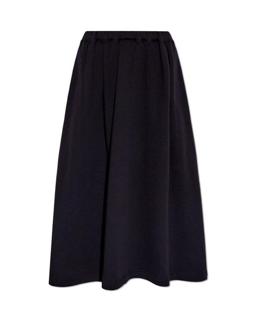 Yohji Yamamoto Blue High Waist Straight Hem Skirt