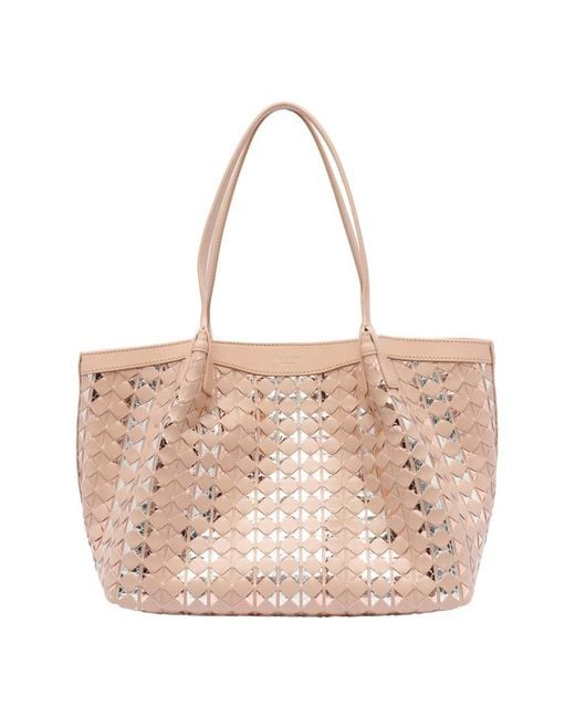 Serapian Pink Mosaico Small Secret Tote Bag