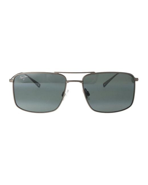 Maui Jim Gray Aeko Square Frame Polarized Sunglasses for men