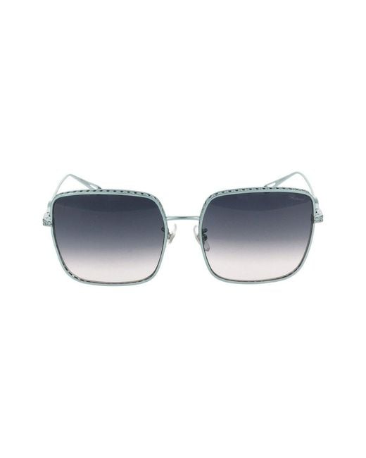 Chopard Blue Oversized Crystal Detail Sunglasses