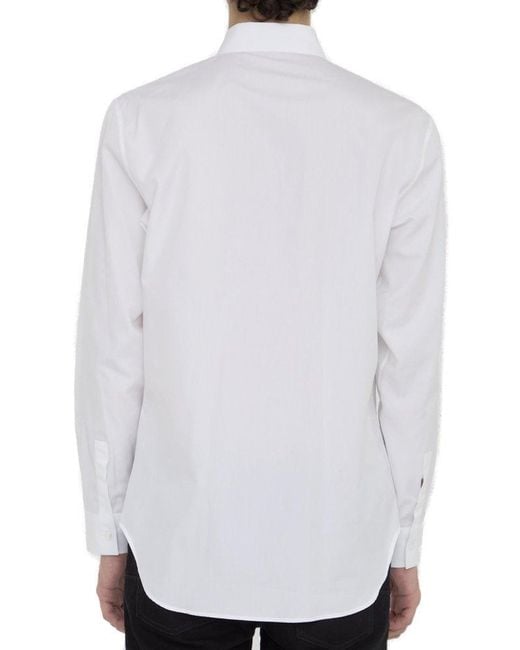 Dior White Buttoned Long-sleeved Shirt for men