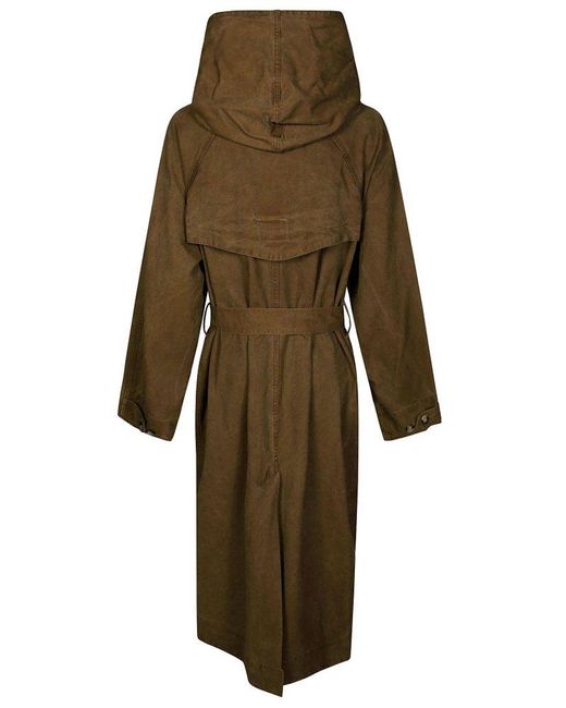 Isabel Marant Green Ketlyn Belted Coat