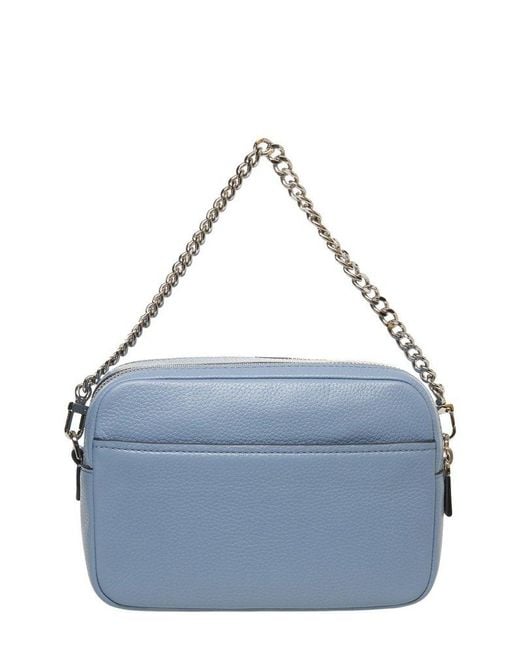 MICHAEL Michael Kors Blue Bryant Medium Pebbled Camera Crossbody Bag