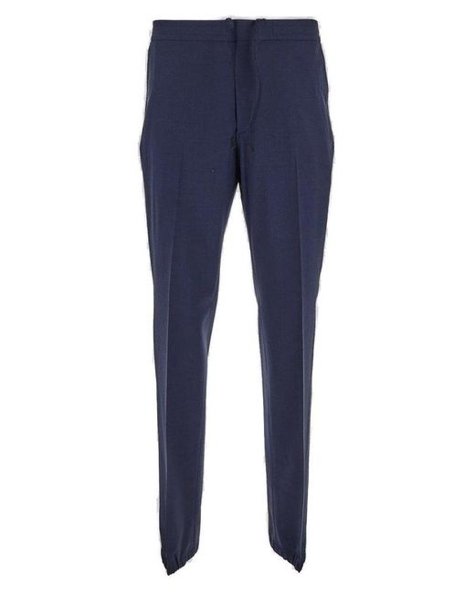 Zegna Blue Z Zegna Tapered-leg Tailored Trousers for men