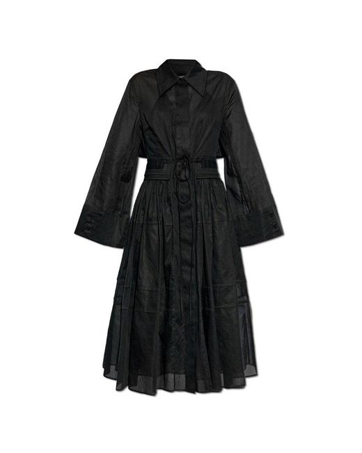 Jil Sander Black Dress With Draping