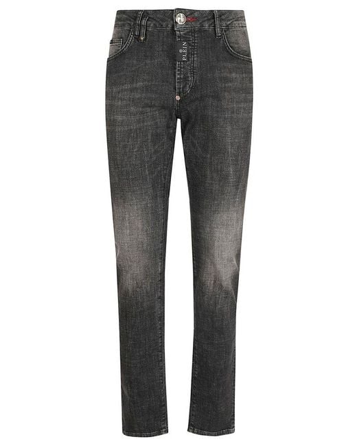 Philipp Plein Gray Jeans With Subtle Stretch for men