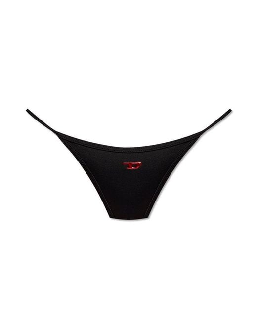 DIESEL Black Bfst-helena Logo Plaque Swimsuit Bottoms
