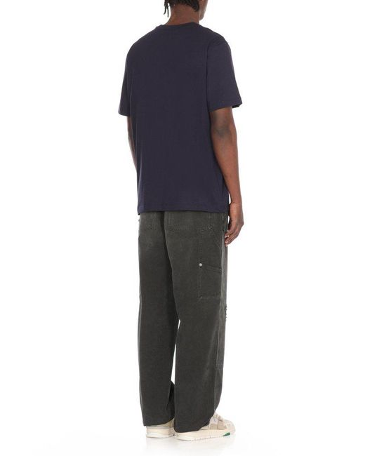 MSGM Logo Printed Crew Neck Ｔシャツ MSGM logo-print Cotton T-shirt | White | FARFETCH