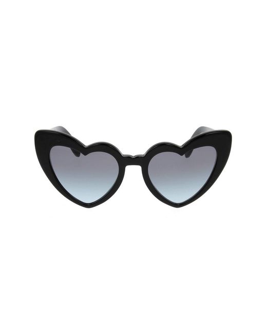 Saint Laurent Black Heart Shaped Sunglasses