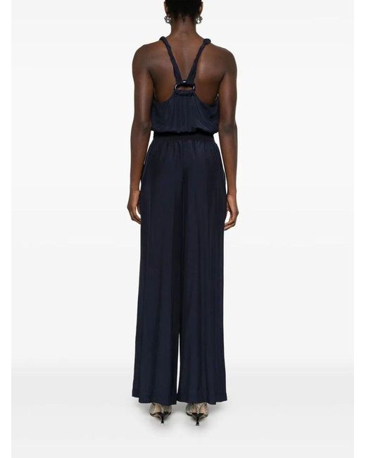 Patrizia Pepe Blue Crepe Jumpsuit