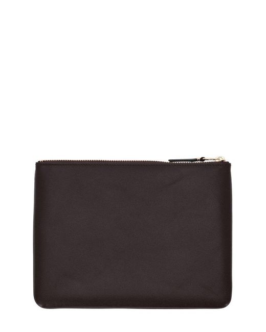 Comme des Garçons Black Logo Detailed Zipped Wallet