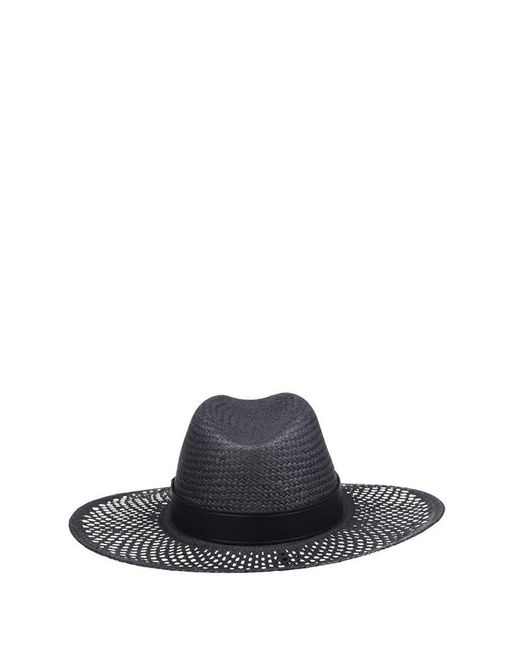 Max Mara Black Paper Yarn Hat
