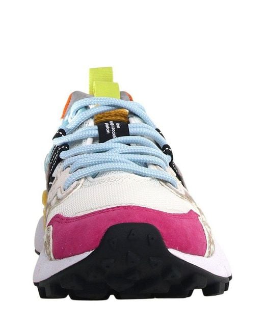 Flower Mountain White Patterned Casual Sneakers