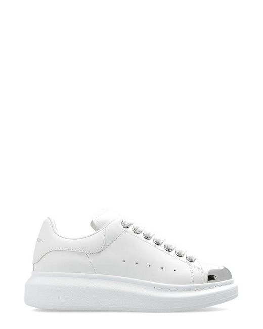 Alexander McQueen White Oversized Low-Top Sneakers