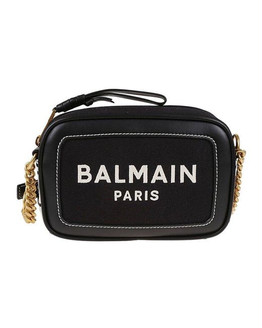 Balmain Black B-army Clutch Bag